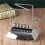 2X  Balls Bring 5 Balls, Z Shape  Cradle, Electroplated Metal Material Pendulum Balls with Base 2