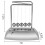 2X  Balls Bring 5 Balls, Z Shape  Cradle, Electroplated Metal Material Pendulum Balls with Base 5
