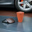 Cestino per auto con coperchio in silicone per console centrale. 5