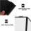 Car Visor Makeup Mirror Foldable Black Vanity Mirror for Car Interior Accessories 3