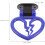 Car Tow Hook Modification Blue Heart Shape Adhesive Tow Hook 2