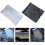 2pcs Car Windshield Retractable Sun Shade 40x60cm Black Silver Front Window Sunshade 7