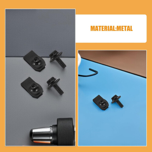 Kit di 40 viti universali per auto con clip metalliche per paraurti 2