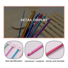 Tunisian Crochet Hooks Set,22 Packs Tunisian Crochet Hook Afghan Aluminum Crochet Needle(2mm to 8mm)