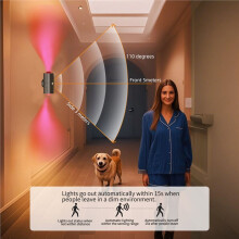 Slimme LED-Wandlamp met Magnetische Bewegingssensor, Oplaadbare LED-Lamp, RGB-Gradient Sfeerverlichting, Dimbare Binnenverlichting.