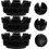Conjunto de cinzeiros pretos portáteis 3pcs com design único e acabamento preto elegante, material plástico, diâmetro de 4 polegadas 8