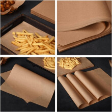 100Pcs Parchment Paper Baking Sheets Non-Stick Precut Baking Parchment Baking Paper Not Curl Burn Wax Paper 20x15cm