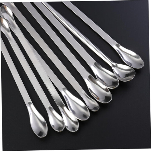 9pcs Stainless Steel Mixing Spoons Laboratory Scoops for Precise Sampling and Mixing 1