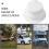 Husbilsavloppsventillock Ersättningsavloppsventillock för husbilstaklock Vit plast 3