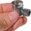 2pcs Metal Button Head Grease Coupler Replacement, Hydraulic Grease Fitting Adapter Copper Flat Lock 7