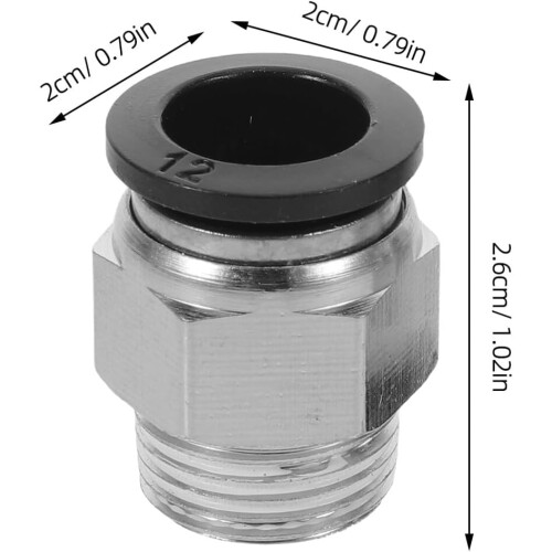 15pcs Quick Release Hose Connector Pneumatic Quick Coupling Air Tool Connectors for Pneumatic Components Straight Pipe 1