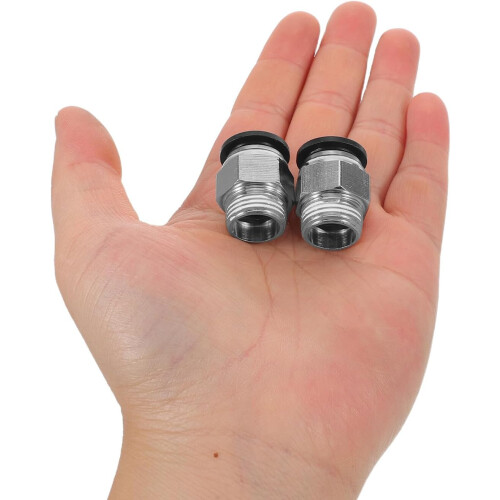 15pcs Quick Release Hose Connector Pneumatic Quick Coupling Air Tool Connectors for Pneumatic Components Straight Pipe 2