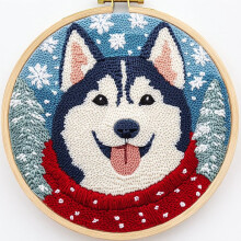 Nålstanskit Husky Design 20x20cm