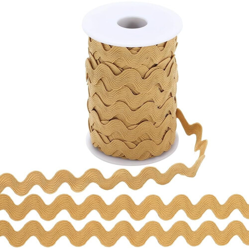 Gullris Ric Rac-kant 10 mm x 25 meter