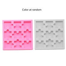 Matră de puzzle din silicon pentru creioane colorate, ceară, gheață, ciocolată, săpun