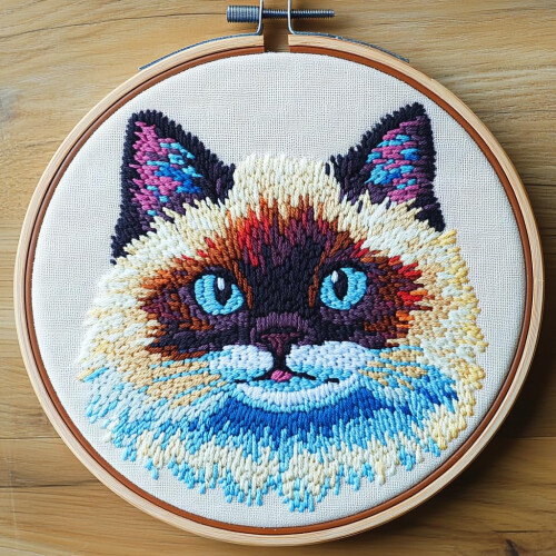 Σετ βελόνας διάτρησης Ragdoll Cat – Σετ κεντήματος για αρχάριους