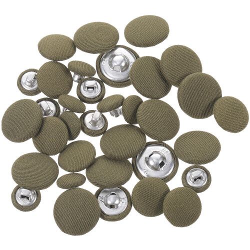 Runde syknapper i polyester – 60 stk.