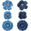 Denim Blomsterpynt Blå 12 stk. 1