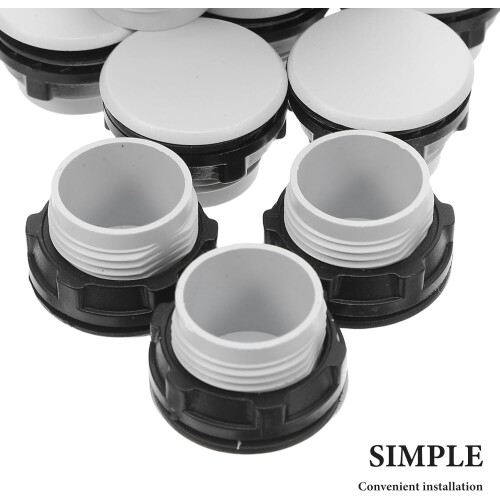 50pcs Plastic Switch Protective Cap Push Button Switch Caps Electrical Panel Safety Cover Plastic Flush Type Hole Plugs 2