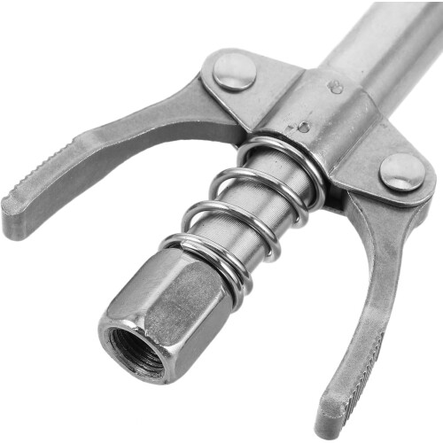 Quick Lock Grease Coupler with 35cm Flexible Hose, Professional Double Handle Grease Attachment 2