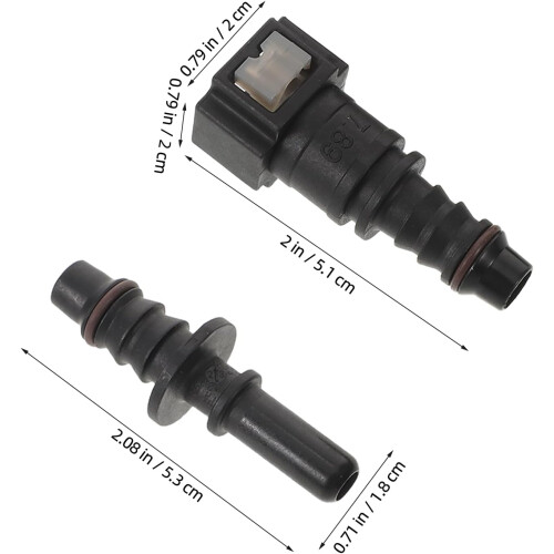 2 st bränsleledningssnabbkoppling Id Barb Nylon Connect-koppling för bilbensinslangbyte 1