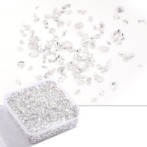 80g de glitter de vidro moído para artesanato, enchimento de vasos e
