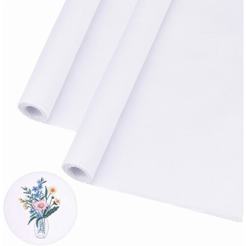 Aida-tyg vitt broderityg 16 st 2 st