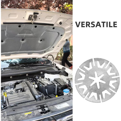 20pcs Engine Cover Mounting Clips Metal Locking Washers Heat Shield Retainers Push-on Fasteners 2
