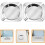 Cinzeiros de aço inoxidável e fácil de limpar forma quadrada 12pcs 7