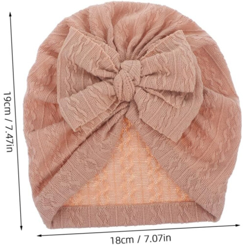 Bonnets with Stylish Bow Soft Stretchy Turban Hats Comfortable Headwraps 1