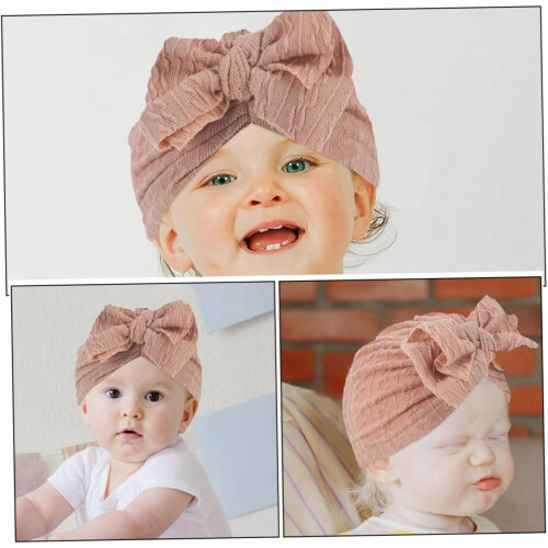Bonnets with Stylish Bow Soft Stretchy Turban Hats Comfortable Headwraps 2