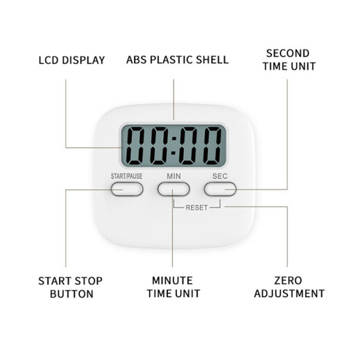 LCD Digital Screen Kitchen Timer Magnetic Cooking Countdown Sleep Stopwatch Temporizador Clock 1
