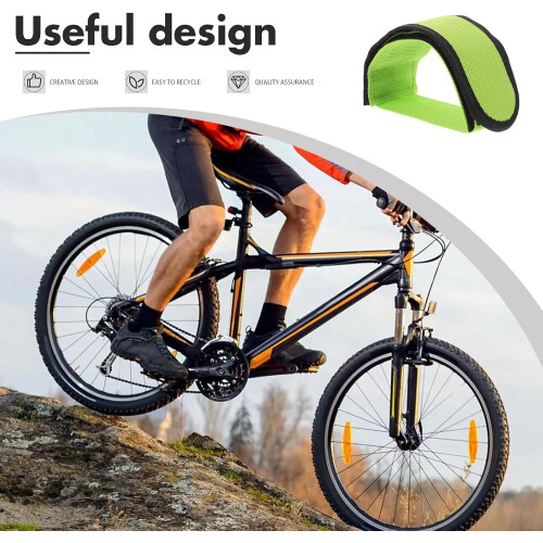 2Pcs Bicycle Pedal Fixed Straps Lightweight Green Training Pedal Bands 2