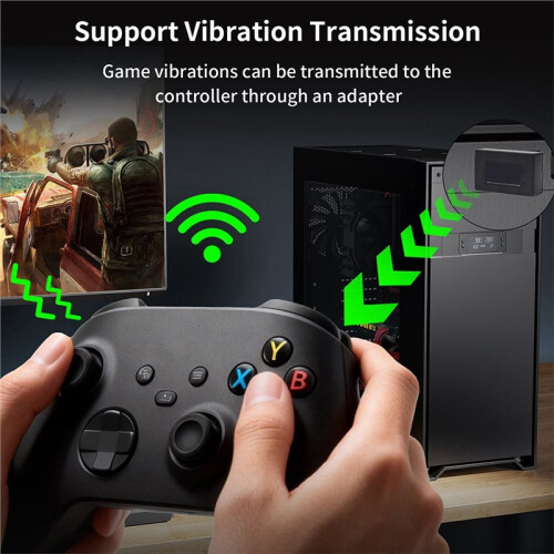 Wireless USB  Adapter for  One/Series X/S Transmitter Receiver for Elite 2 Controllers, Plug- Dongle