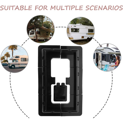 Solar Panel Mounting Brackets for RV Trailers 7pcs Black Solar Module Support Stand Kit 2