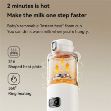 Scalda Biberon Portatile Ad Alta Potenza da 18000 MAh, Tazza A Temperatura Costante, Riscaldamento Rapido di Acqua Calda e Latte