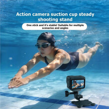 Waterdichte Onderwaterbehuizing voor Action 6, 5pro, 4 en 3 Camera'S met Zuignapbevestiging