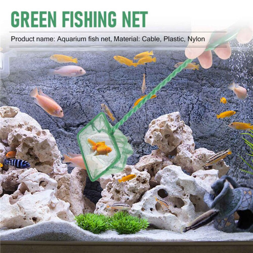 Green 7.5 cm x 6 cm nylon mesh for goldfish ornamental fish tank 1