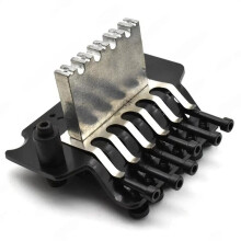 Electric Guitar Double Tremolo Bridge System with Whammy Bar in Black Chrome B