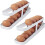 Egg Holder for Refrigerator, Space Saving Egg Tray Fridge Egg Tray for Refrigerator Countertop Cabinet(White) 5