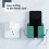 Wall Mounted Remote Control Holder Storage Box with Hook,Charger Power Strip Surge Protector Outlet Adapter Socket Stand 2