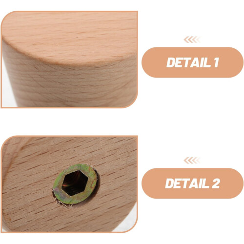 4 pezzi Porta sci in legno da parete, organizer verticale per sci e snowboard 2