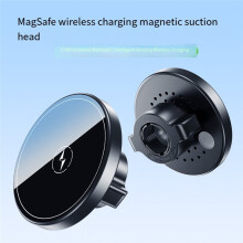 1 Kfz-Handyhalterung, 15-W-Schnellladefunktion, Tragbar, Um 360 Grad Drehbar für Einfache Navigation (Integrierter Magnet)