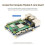 Waveshare for Raspberry Pi CM5 to Pi 5 Adapter with GPIO 4-Ch USB Interface Supports Microphone Connection for RPi 5 6