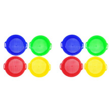 8PCS Stop Sand Sifter Sieves Toy for Sand Beach 8 Pack Set Red  Yellow Green for Children Kids Toy