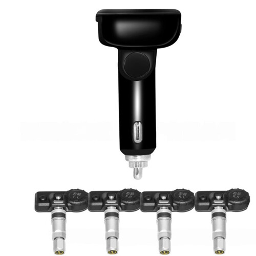 TPMS Cigarettändare Däcktrycksövervakningssystem Däcktrycksövervakning USB-Utgång Däcktrycksmonitor 1