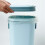 Kitchen and Bathroom Push-Type Thick Solid and Durable Trash Can with Handle Gray 5