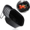 Sink Strainer Funnel Drain Basket Multifunctional Saddle-Shaped Left Mesh Stainless Steel Filter Black 6