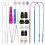Flexible Drawstring Threader Set with Stainless Steel Sewing Loop Hook Seam Tweezers Cord Lock 7
