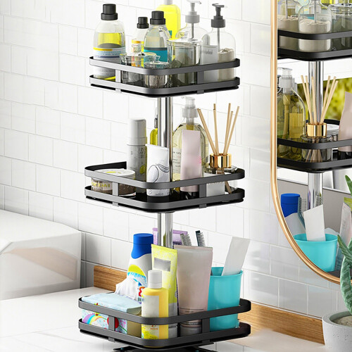 Rotatable Kitchen Spice Container Rack Jar Organizer Countertop Corner Bottle Rack Spice Rack Kitchen Storage Shelf S 1